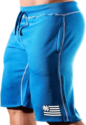 Men's Bodybuilding Workout (MC-CrestFlag) Gym Sweat Shorts