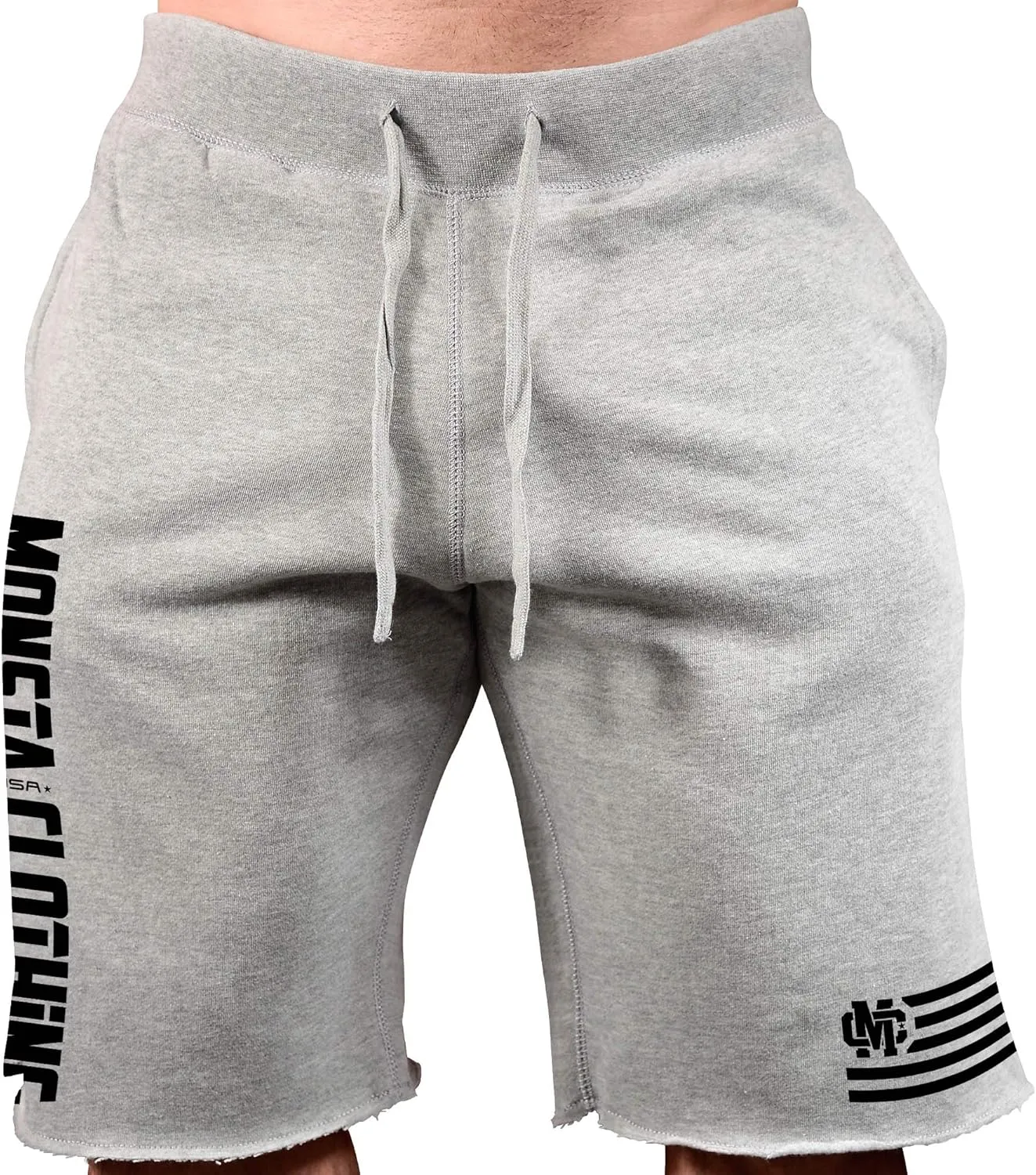 Men's Bodybuilding Workout (MC-CrestFlag) Gym Sweat Shorts