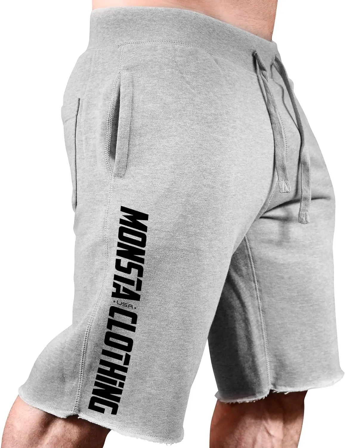 Men's Bodybuilding Workout (MC-CrestFlag) Gym Sweat Shorts