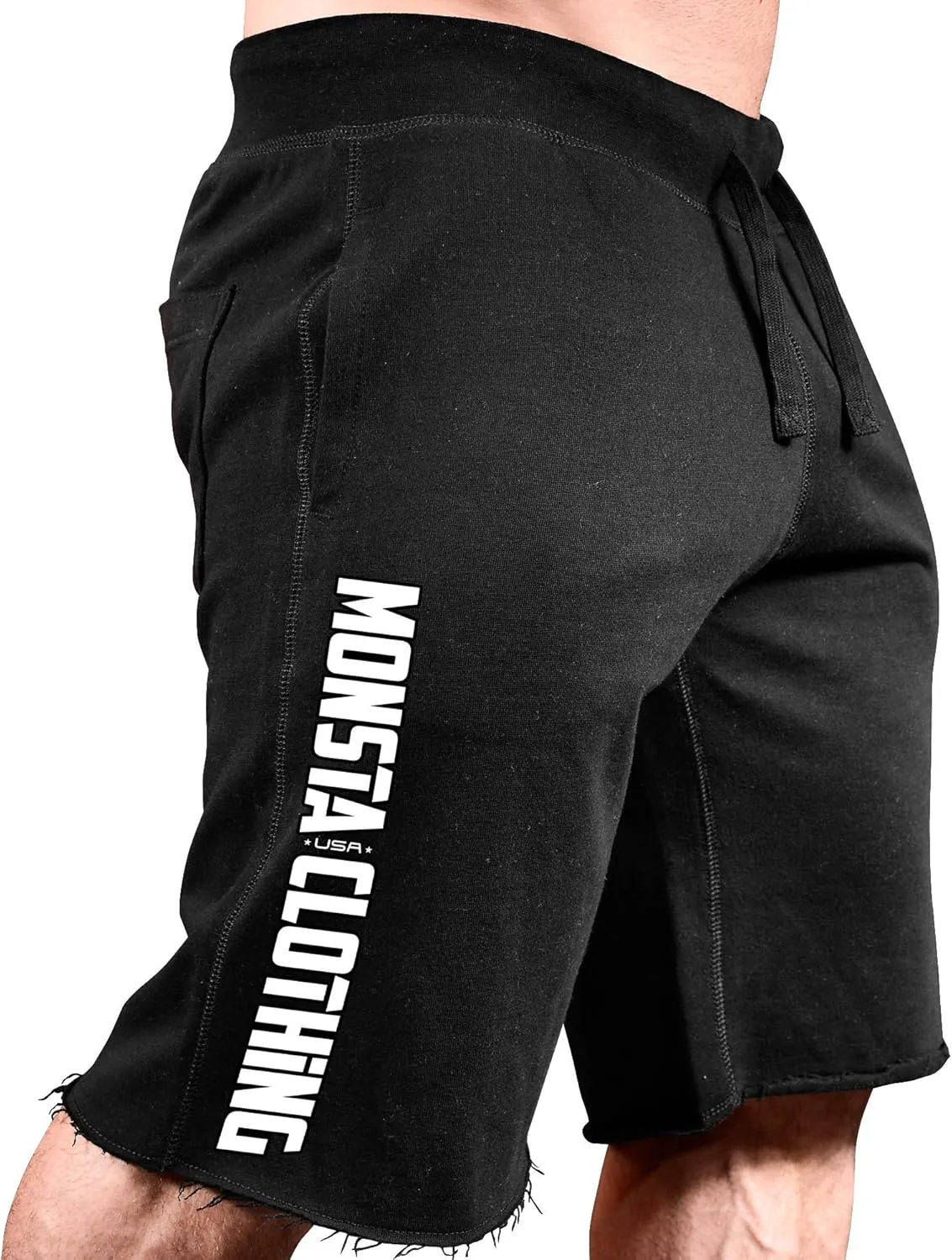 Men's Bodybuilding Workout (MC-CrestFlag) Gym Sweat Shorts