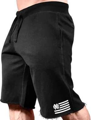 Men's Bodybuilding Workout (MC-CrestFlag) Gym Sweat Shorts