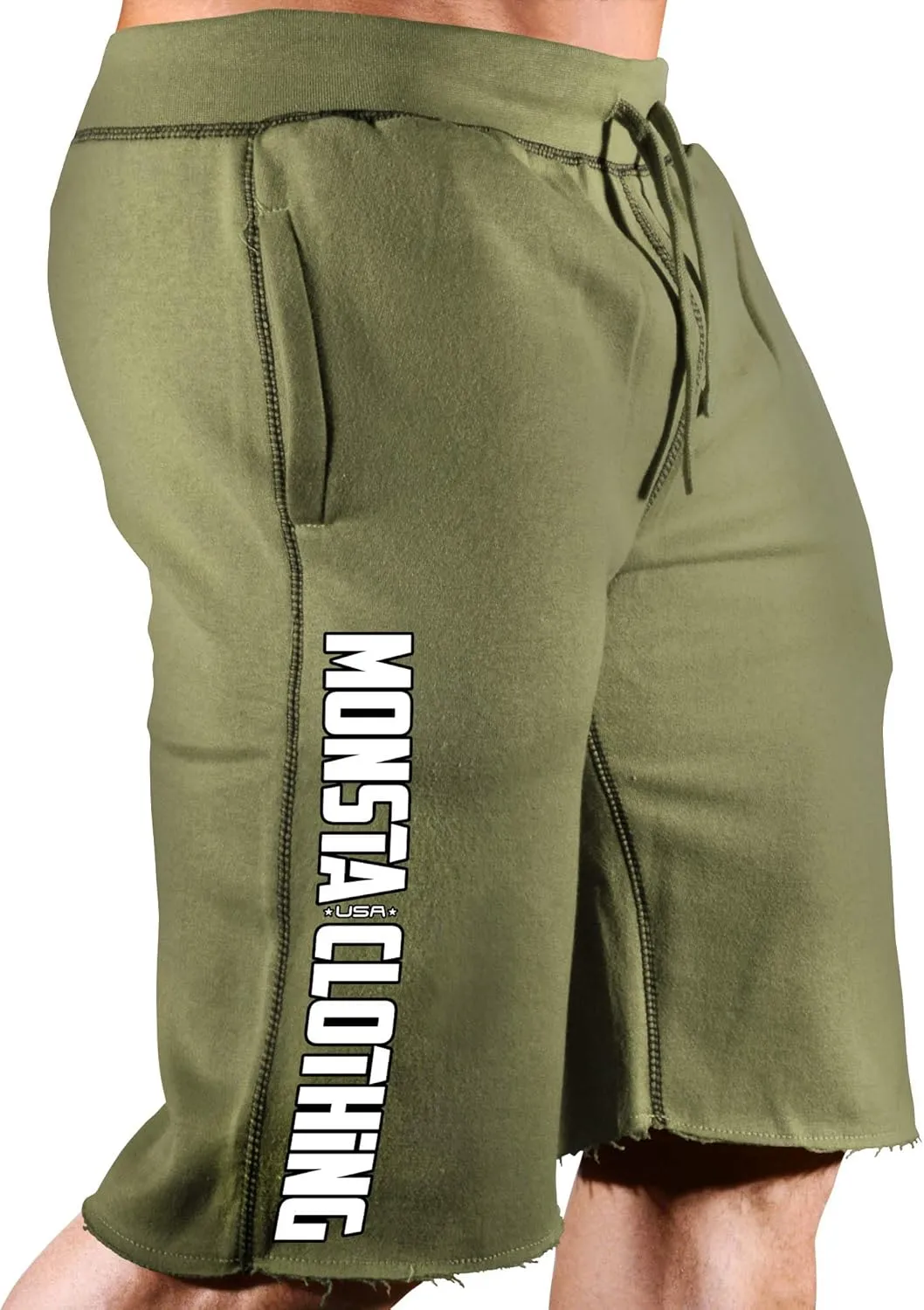 Men's Bodybuilding Workout (MC-CrestFlag) Gym Sweat Shorts