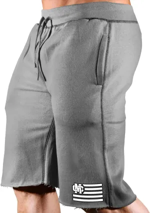 Men's Bodybuilding Workout (MC-CrestFlag) Gym Sweat Shorts