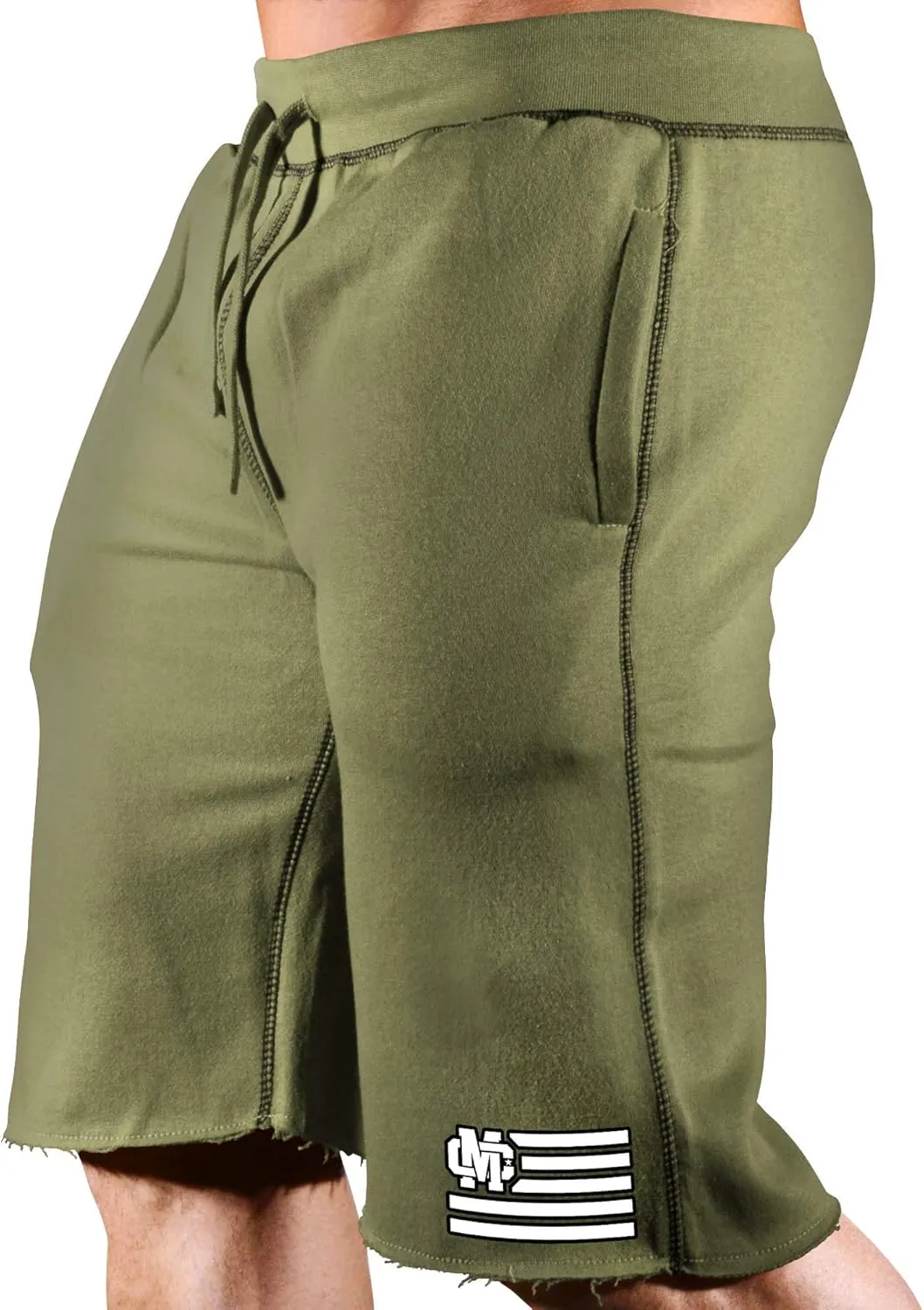 Men's Bodybuilding Workout (MC-CrestFlag) Gym Sweat Shorts