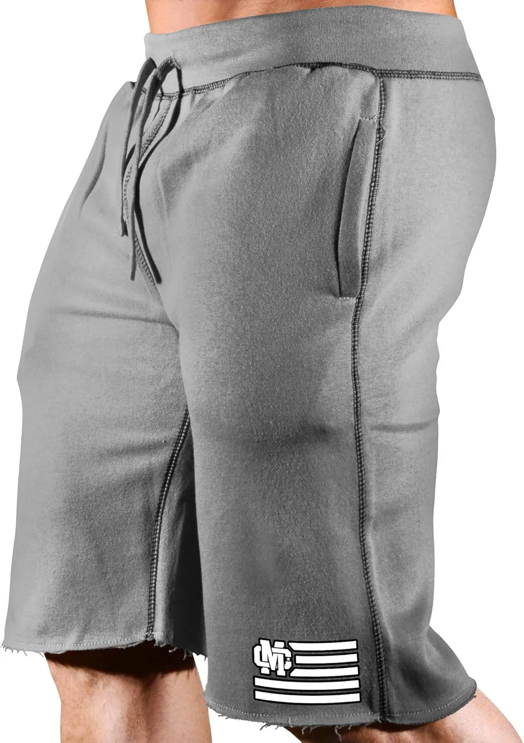 Men's Bodybuilding Workout (MC-CrestFlag) Gym Sweat Shorts