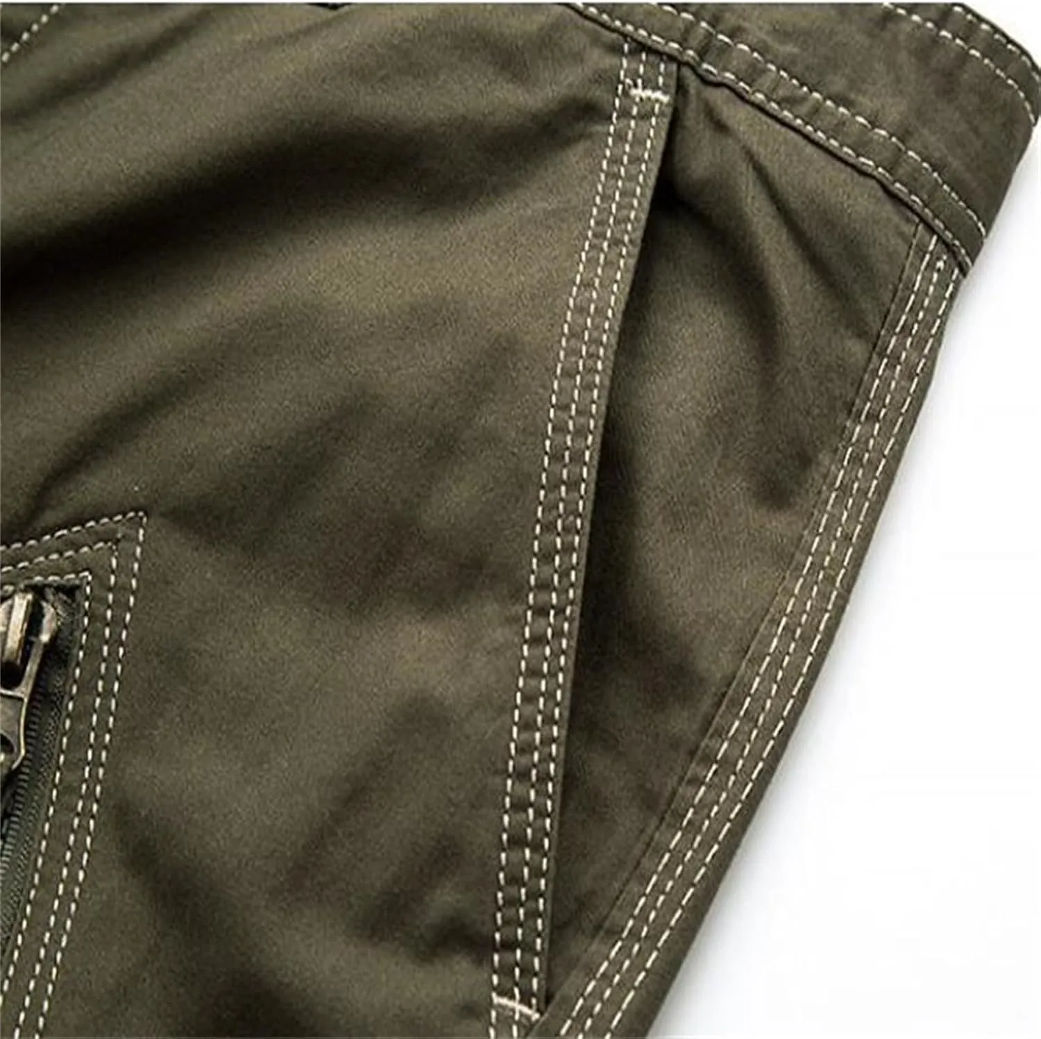 Men's Cargo Pants,Drawstring Elastic Waist Shorts Cotton Multi Pockets Trousers Sports Straight Leg Pants