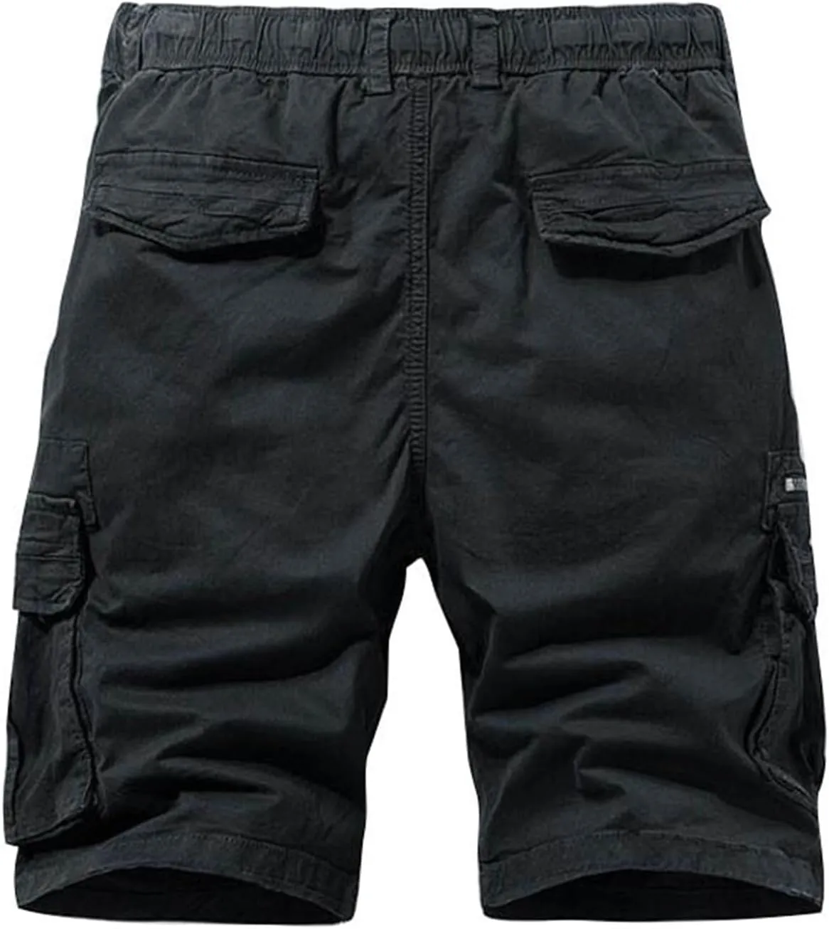 Men's Cargo Pants,Drawstring Elastic Waist Shorts Cotton Multi Pockets Trousers Sports Straight Leg Pants