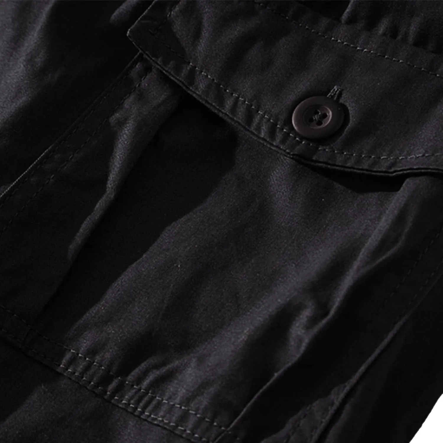 Mens Cargo Shorts Casual Button Plus Size Loose Bottoms with Multiple Pockets Flowy Classic Outdoor Work Shorts