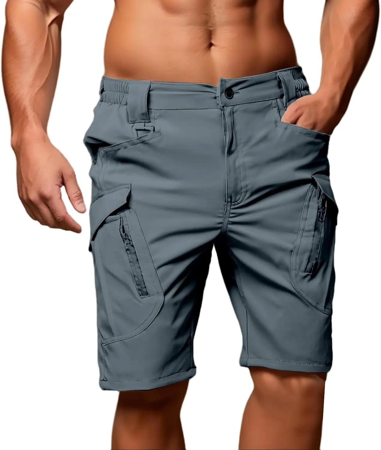 Men's Hiking Cargo Shorts Summer Outdoor Tactical Pants with Multi Pockets Fishing Camping Casual Travel Shorts for Men