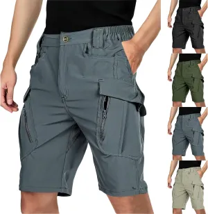 Men's Hiking Cargo Shorts Summer Outdoor Tactical Pants with Multi Pockets Fishing Camping Casual Travel Shorts for Men