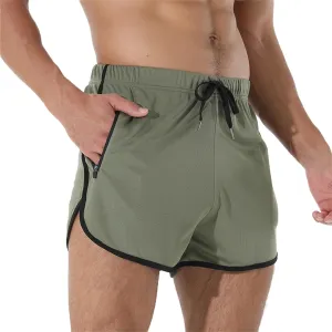 Mens Running Shorts 3 Inch Lightweight Beach Short Quick Dry Breathable Muscle Trunks Casual Mesh Workout Athletic