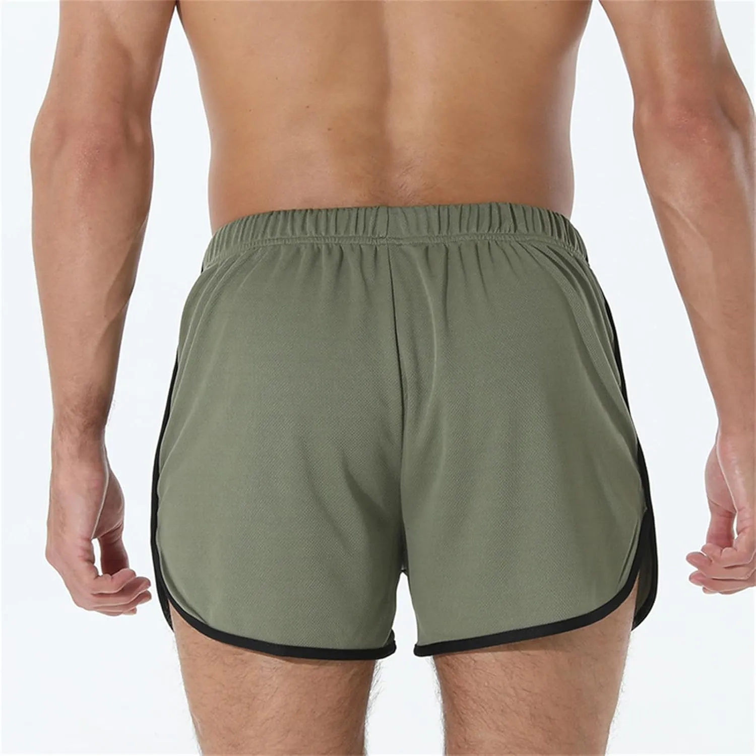Mens Running Shorts 3 Inch Lightweight Beach Short Quick Dry Breathable Muscle Trunks Casual Mesh Workout Athletic