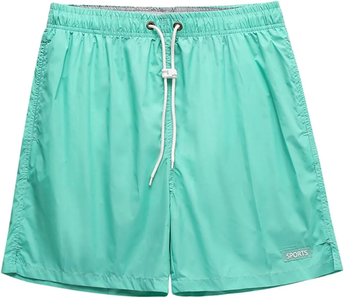 Mens Shorts Summer Elastic Waist Drawstring Casual Shorts Lightweight Hiking Running Workout Quick Dry Athletic Shorts