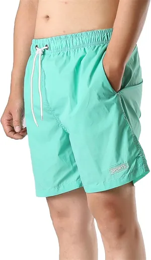 Mens Shorts Summer Elastic Waist Drawstring Casual Shorts Lightweight Hiking Running Workout Quick Dry Athletic Shorts
