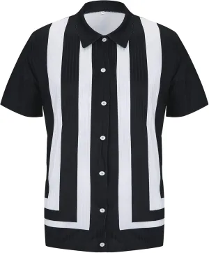 Mens Summer Striped Polos Golf Shirts Designer Pullover Modern Knit Shirts Slim Fit Short Sleeve Vintage Cardigans