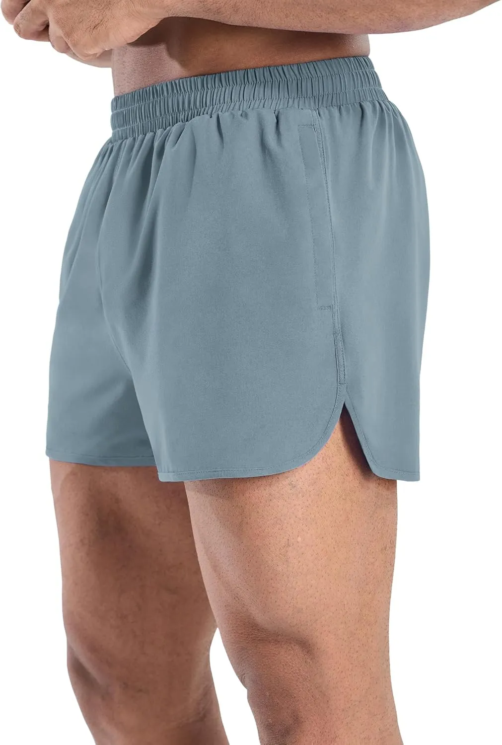 MIER Men’s Athletic Running Shorts with Brief Liner 3 Inch Quick Dry Lined Shorts with Zipper Pockets for Gym Workout
