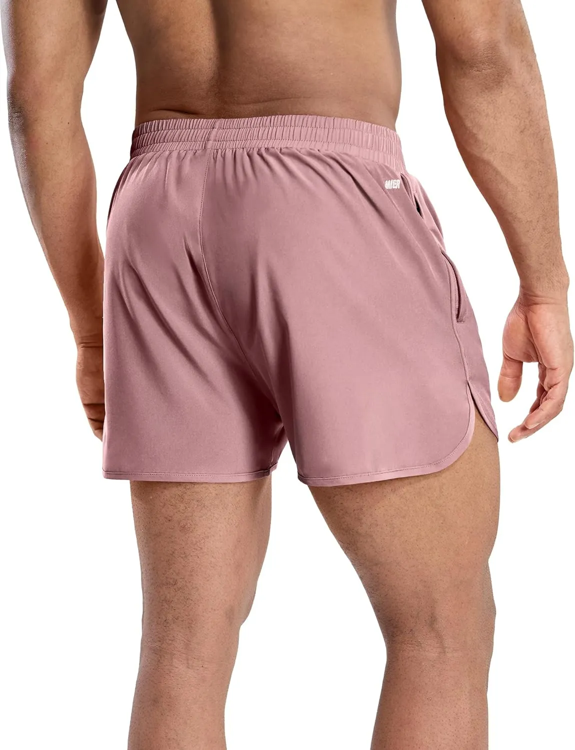 MIER Men’s Athletic Running Shorts with Brief Liner 3 Inch Quick Dry Lined Shorts with Zipper Pockets for Gym Workout