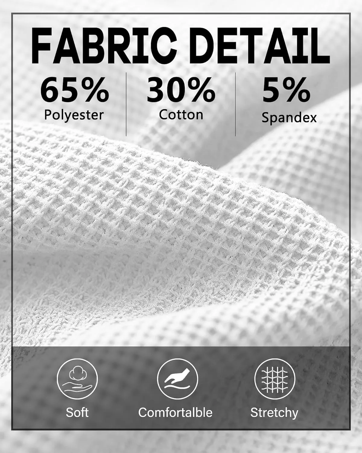 Riyiper 3 Pack Men's Waffle T Shirts Casual Knit Short Sleeve Shirts Basic Cotton Summer Solid Lightweight Tees