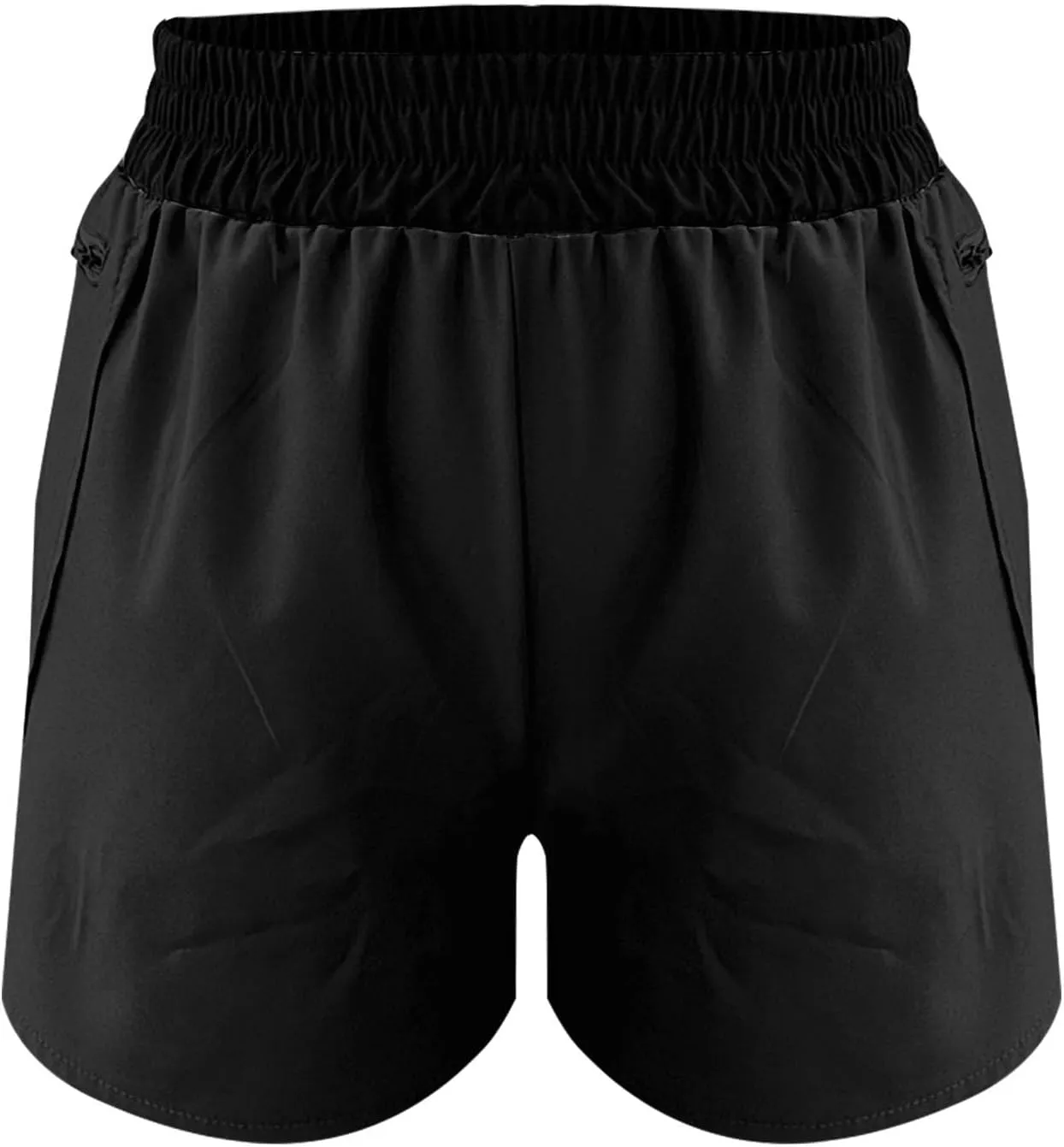 SHAOBGE Women's Athletic Running Long Shorts with Liner High Waist Quick Dry Gym Workout Sports Shorts with Zipper Pockets
