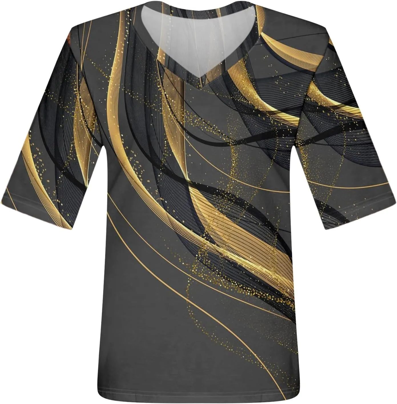 Shirts for Women Summer Spring Tops Short Sleeve V Neck T Shirts Basic Casual Blouses Clothes 2025 Trendy