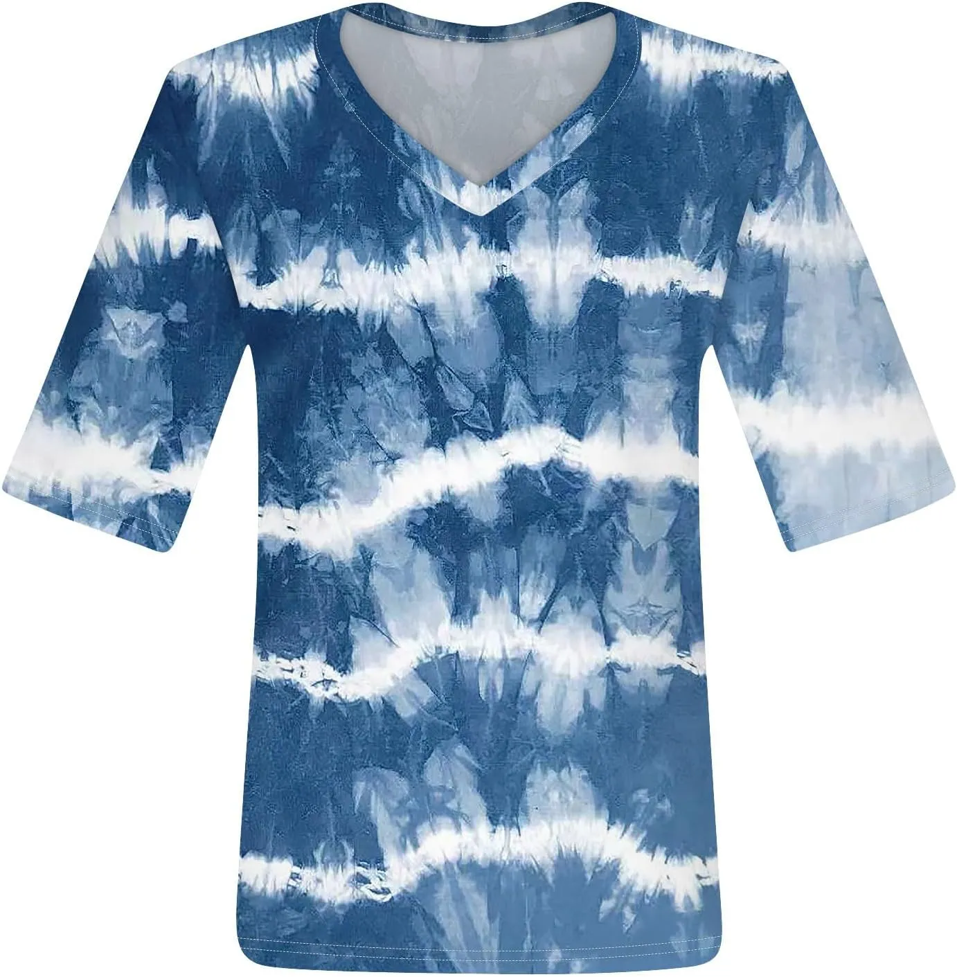 Shirts for Women Summer Spring Tops Short Sleeve V Neck T Shirts Basic Casual Blouses Clothes 2025 Trendy
