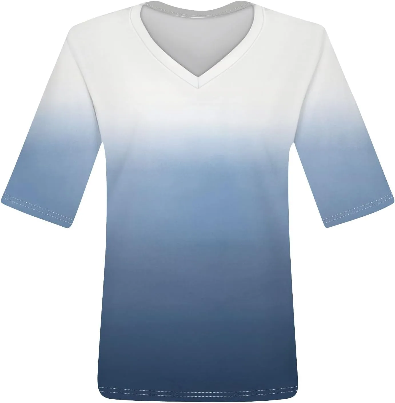 Shirts for Women Summer Spring Tops Short Sleeve V Neck T Shirts Basic Casual Blouses Clothes 2025 Trendy