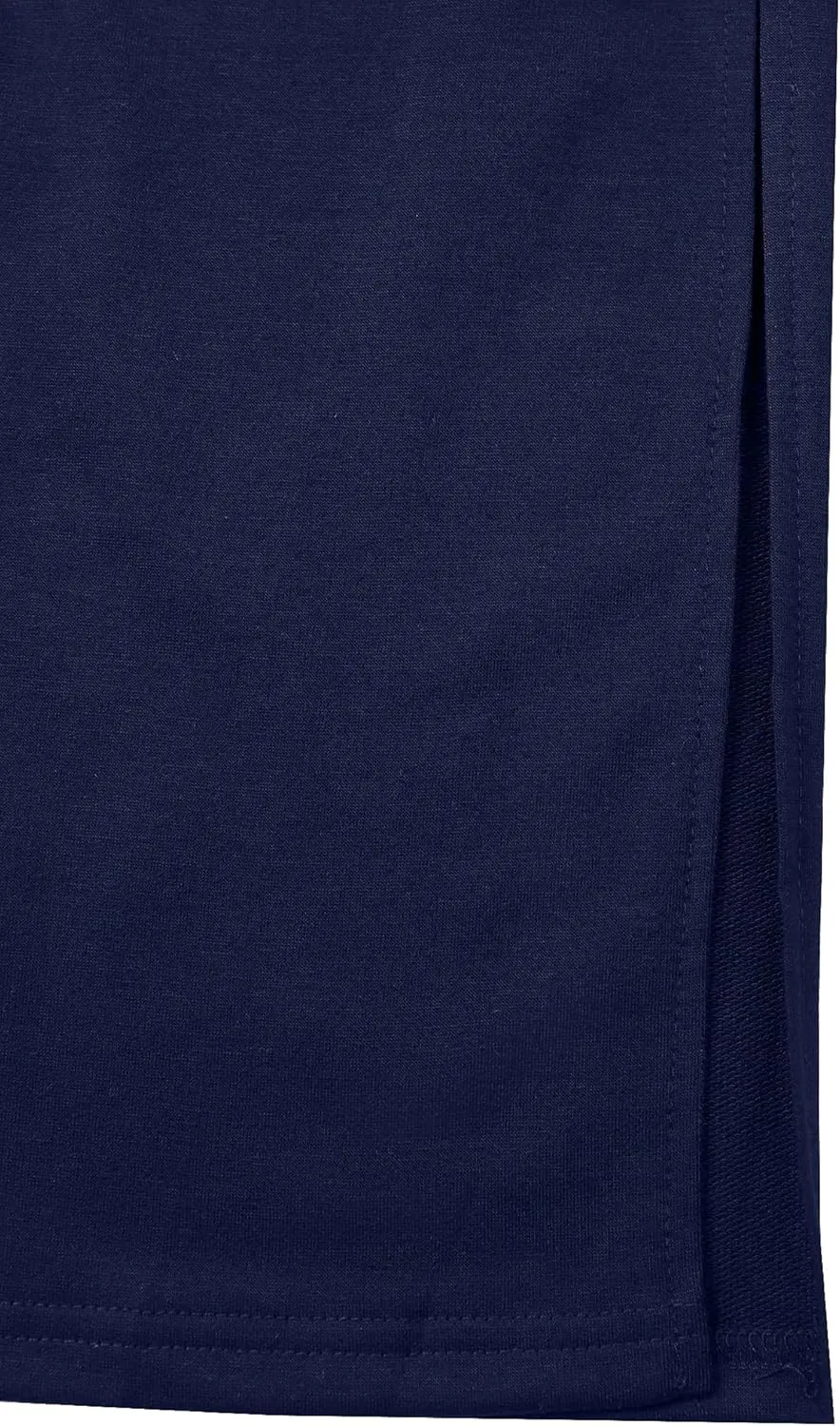 SOFIA'S CHOICE Women's Midi Skirt Drawstring High Waist Slit Skirts with Pockets