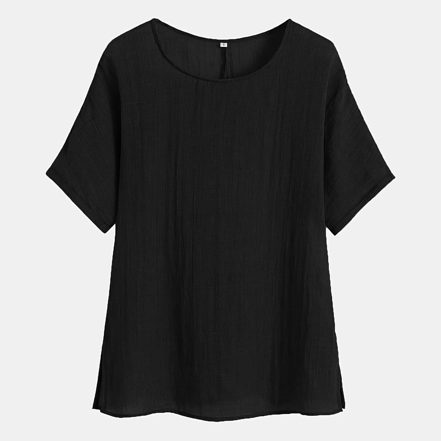 Summer Tunic Tops for Women Lightweight Comfy Tees Dragonfly Trendy Blouses Plus Size Linen 3/4 Length Sleeve Clothes