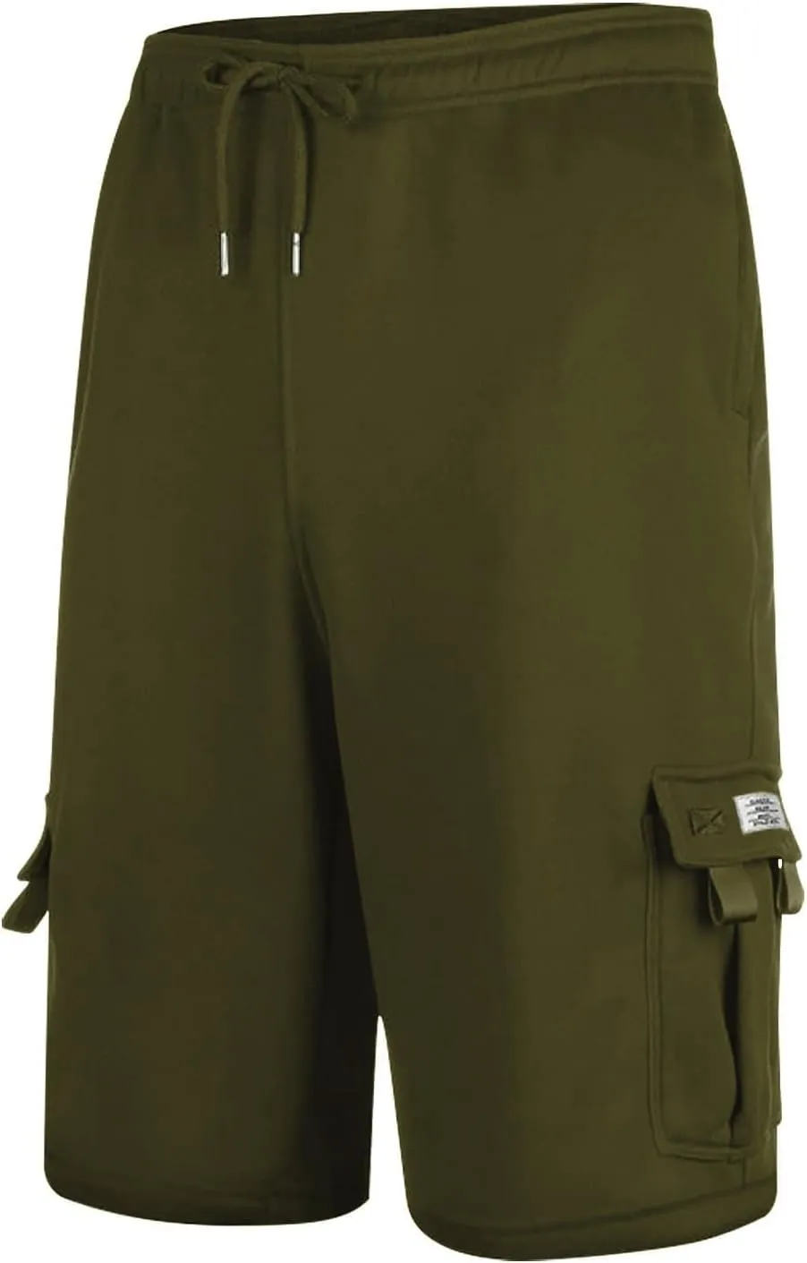 Sweat Shorts Men Cargo Elastic Waist Shorts Casual Stretch Drawstring Summer Joggers Pants Baggy with Pockets