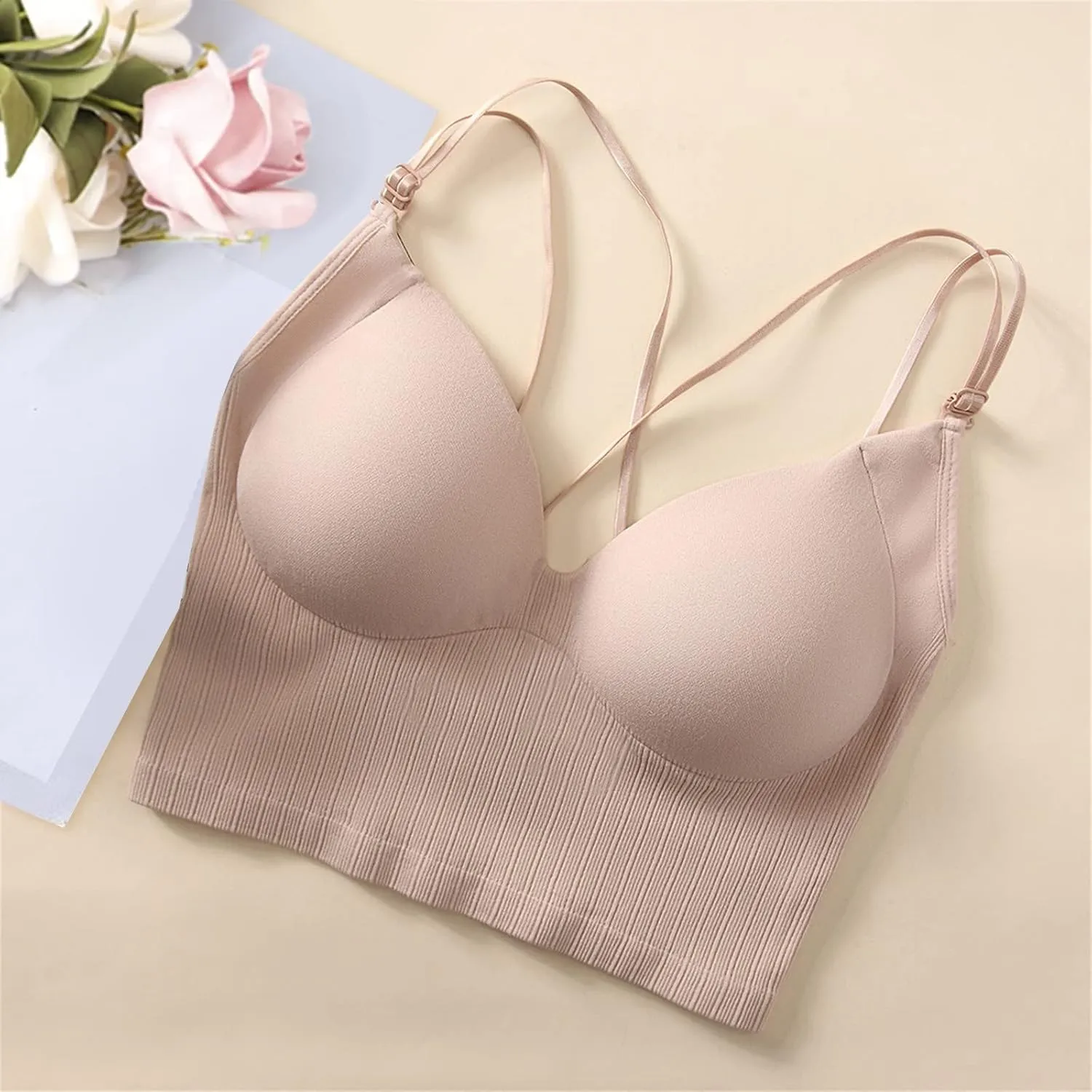 Tank with Built in Bra Womens Tank Tops Strap Camisole with Built in Padded Shelf Bra Small Color A