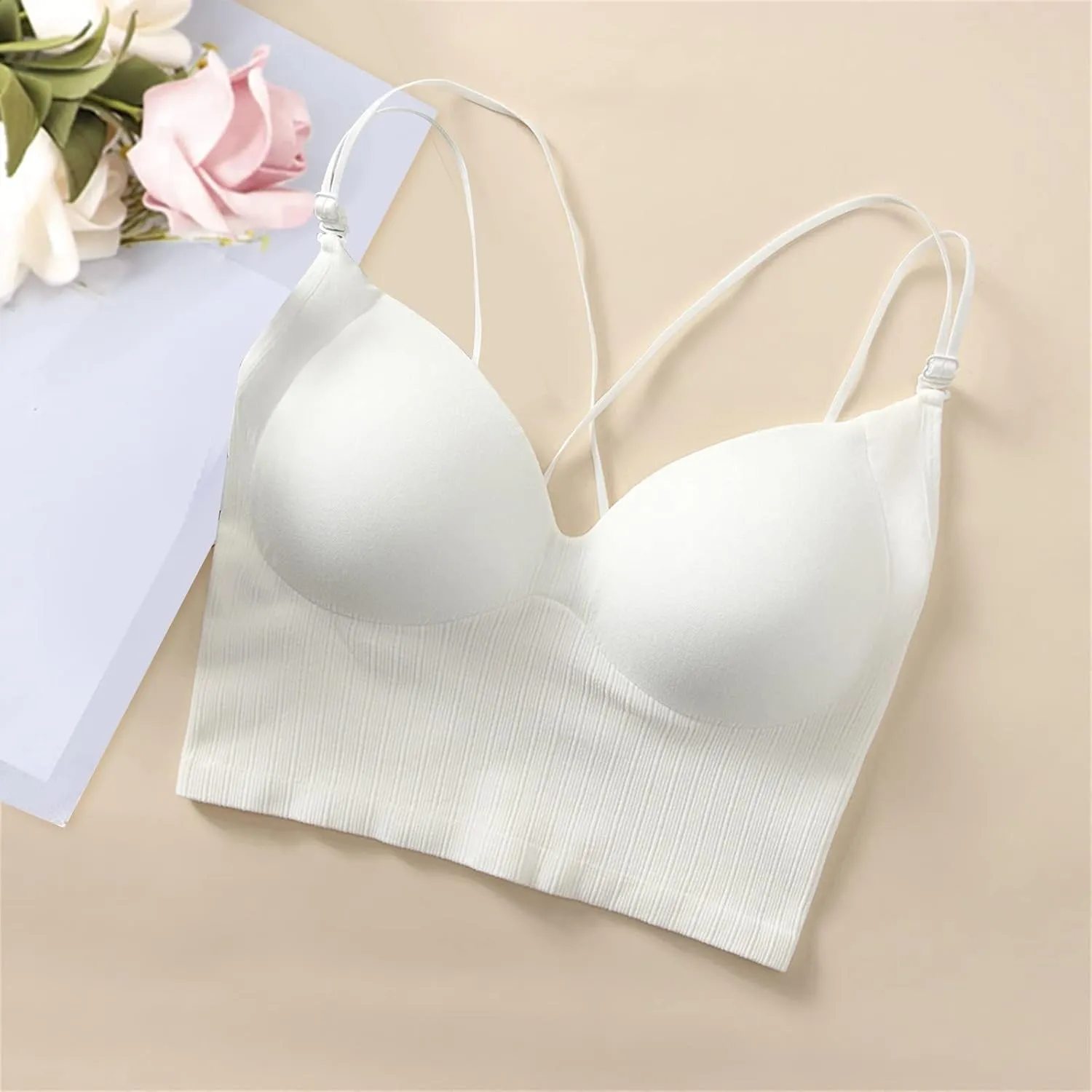 Tank with Built in Bra Womens Tank Tops Strap Camisole with Built in Padded Shelf Bra Small Color A