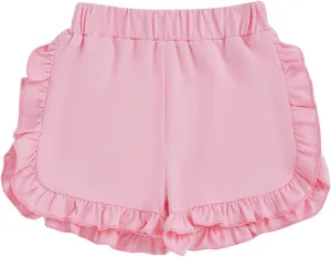 Toddler Baby Girl Ruffle Shorts Gingham Plaid/Solid Elastic Waist Shorts Pants Bottoms Casual Summer Outfit
