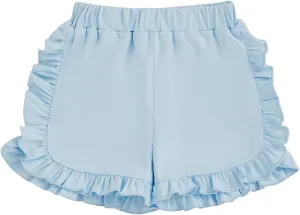 Toddler Baby Girl Ruffle Shorts Gingham Plaid/Solid Elastic Waist Shorts Pants Bottoms Casual Summer Outfit