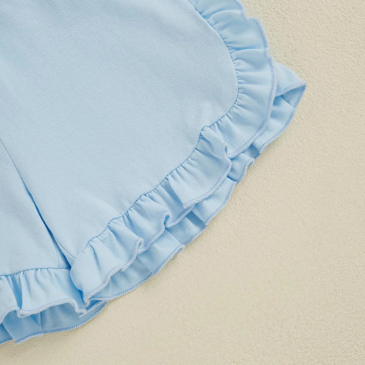 Toddler Baby Girl Ruffle Shorts Gingham Plaid/Solid Elastic Waist Shorts Pants Bottoms Casual Summer Outfit