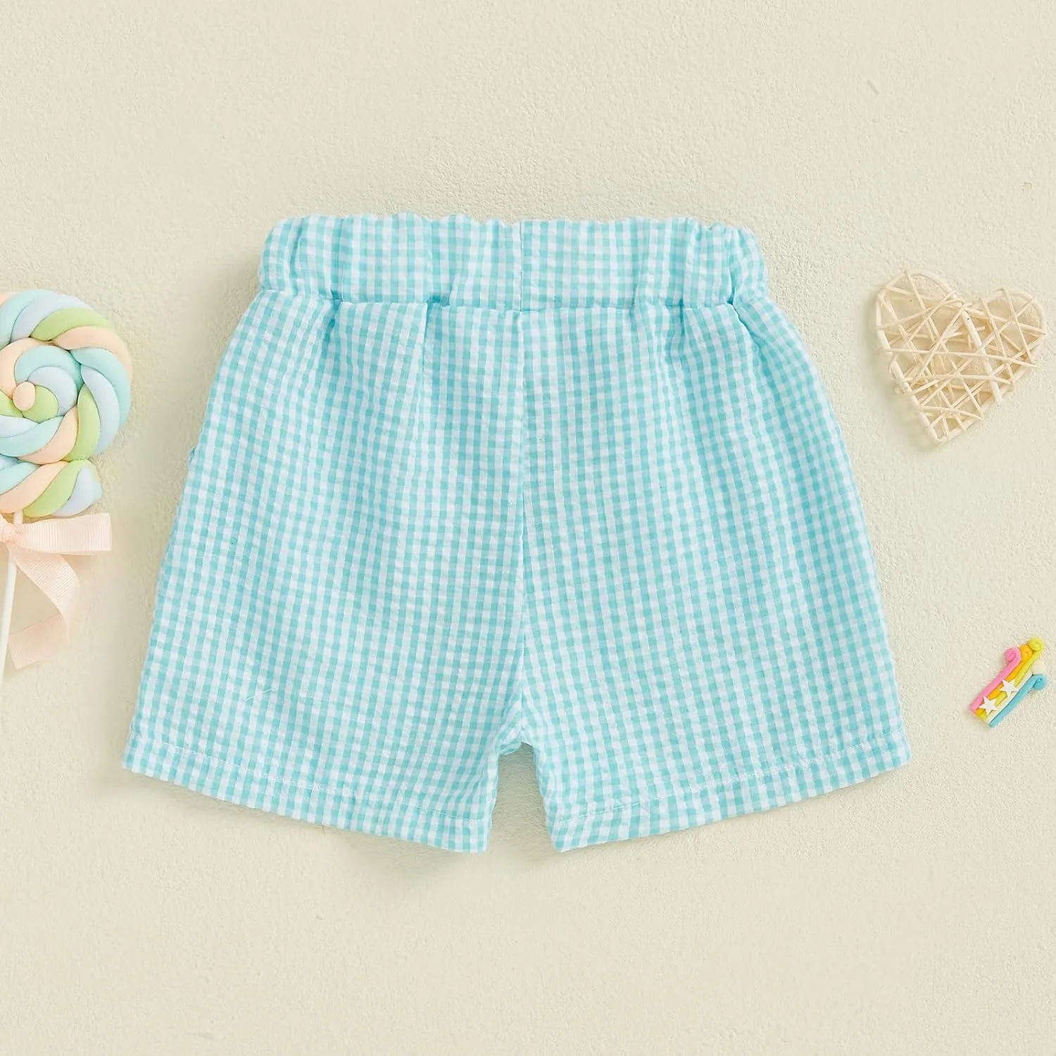 Toddler Baby Girl Shorts Gingham Plaid Shorts Summer Casual Elastic Waist Shorts Pants Bottoms 9M-4T
