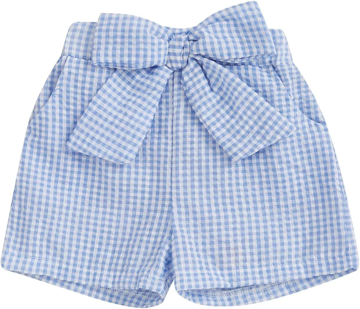 Toddler Baby Girl Shorts Gingham Plaid Shorts Summer Casual Elastic Waist Shorts Pants Bottoms 9M-4T