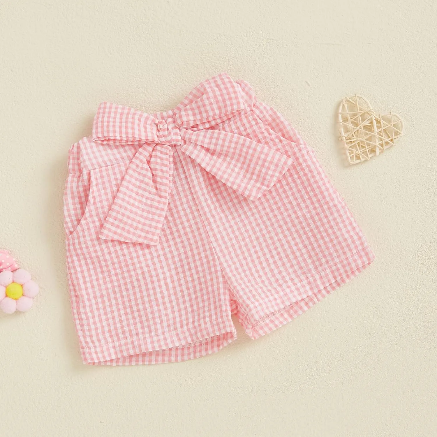 Toddler Baby Girl Shorts Gingham Plaid Shorts Summer Casual Elastic Waist Shorts Pants Bottoms 9M-4T
