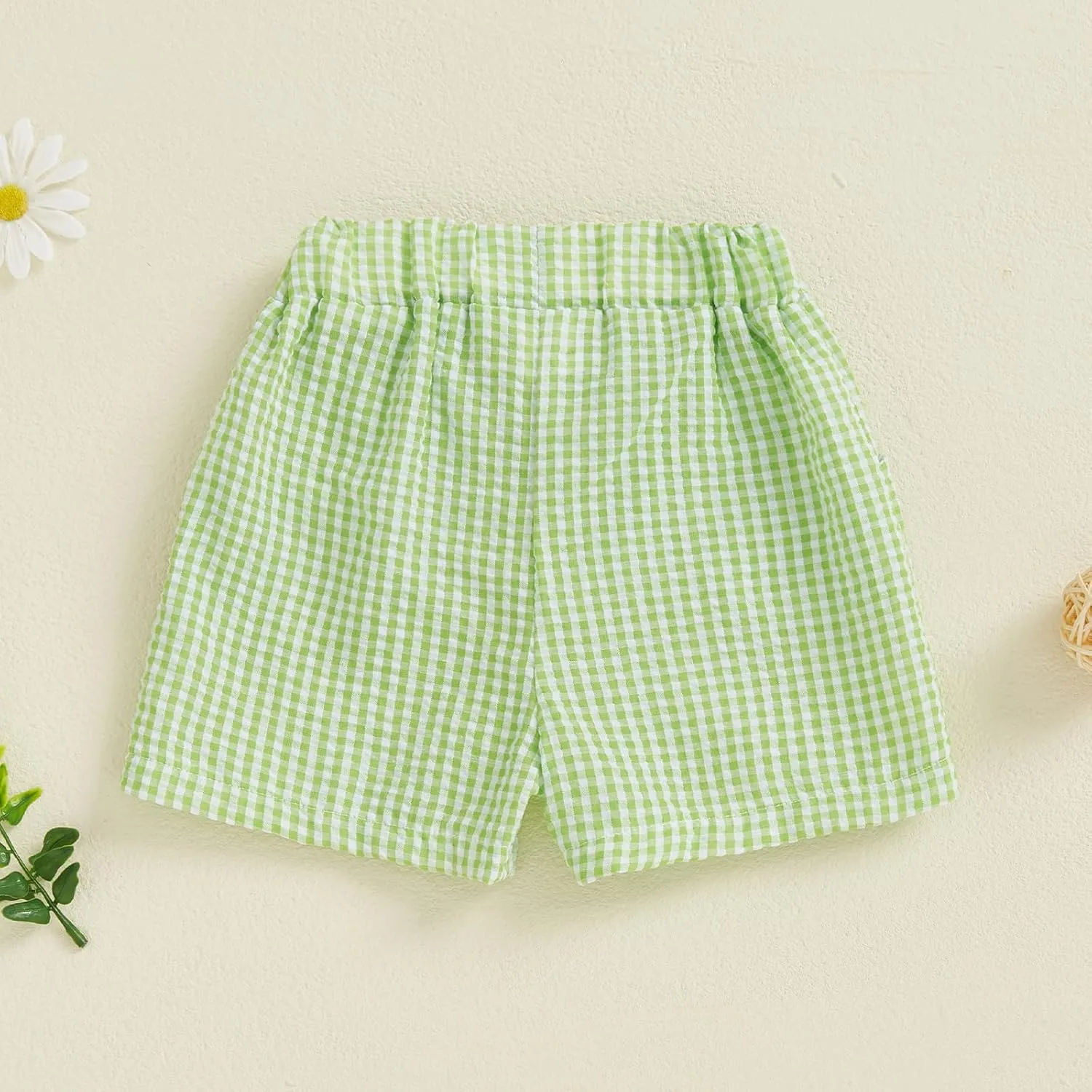 Toddler Baby Girl Shorts Gingham Plaid Shorts Summer Casual Elastic Waist Shorts Pants Bottoms 9M-4T
