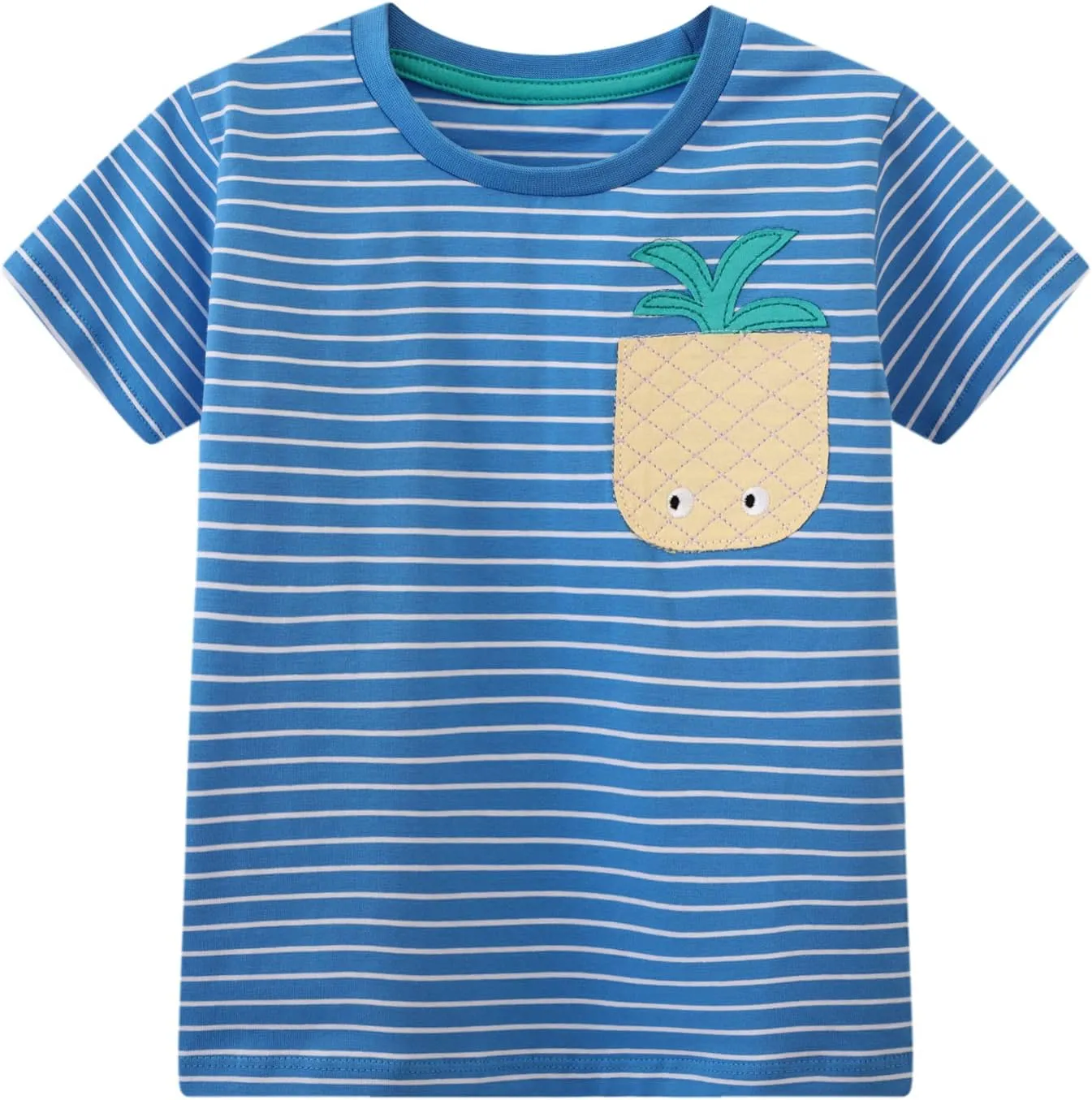 Toddler Boys' Short Sleeve Tees Cotton Casual Graphic Crewneck Summer Top Clothes T-Shirts
