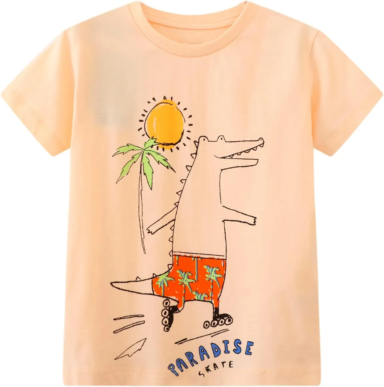 Toddler Boys' Short Sleeve Tees Cotton Casual Graphic Crewneck Summer Top Clothes T-Shirts