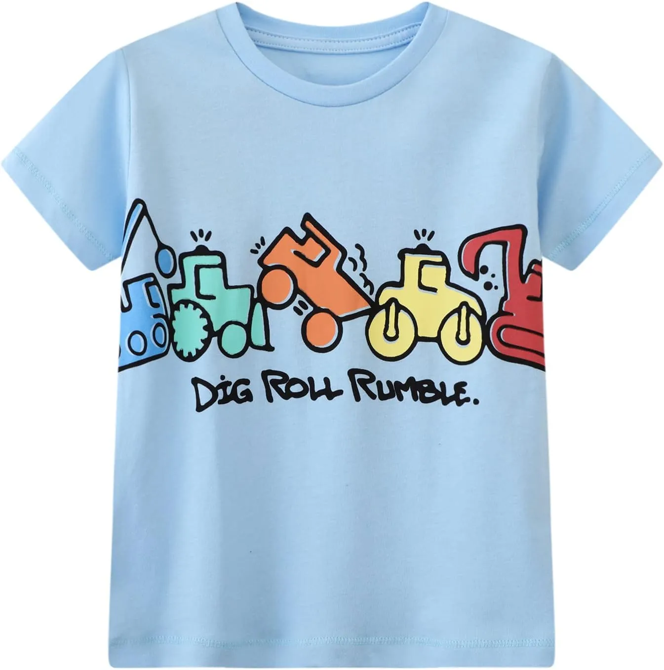 Toddler Boys' Short Sleeve Tees Cotton Casual Graphic Crewneck Summer Top Clothes T-Shirts