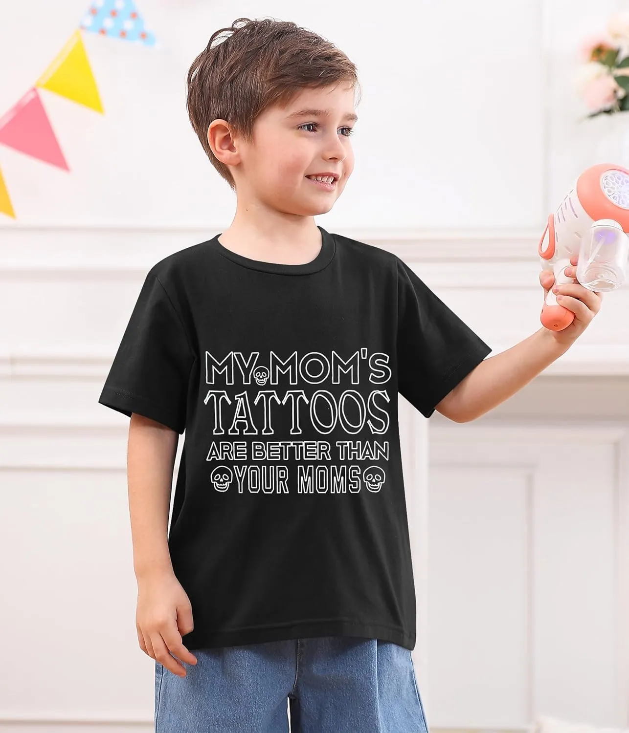 Toddler Boys T-Shirt Letter Shirts Kids Short Sleeve Tees 3-7 Years