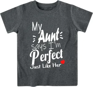 Toddler Boys T-Shirt Letter Shirts Kids Short Sleeve Tees 3-7 Years