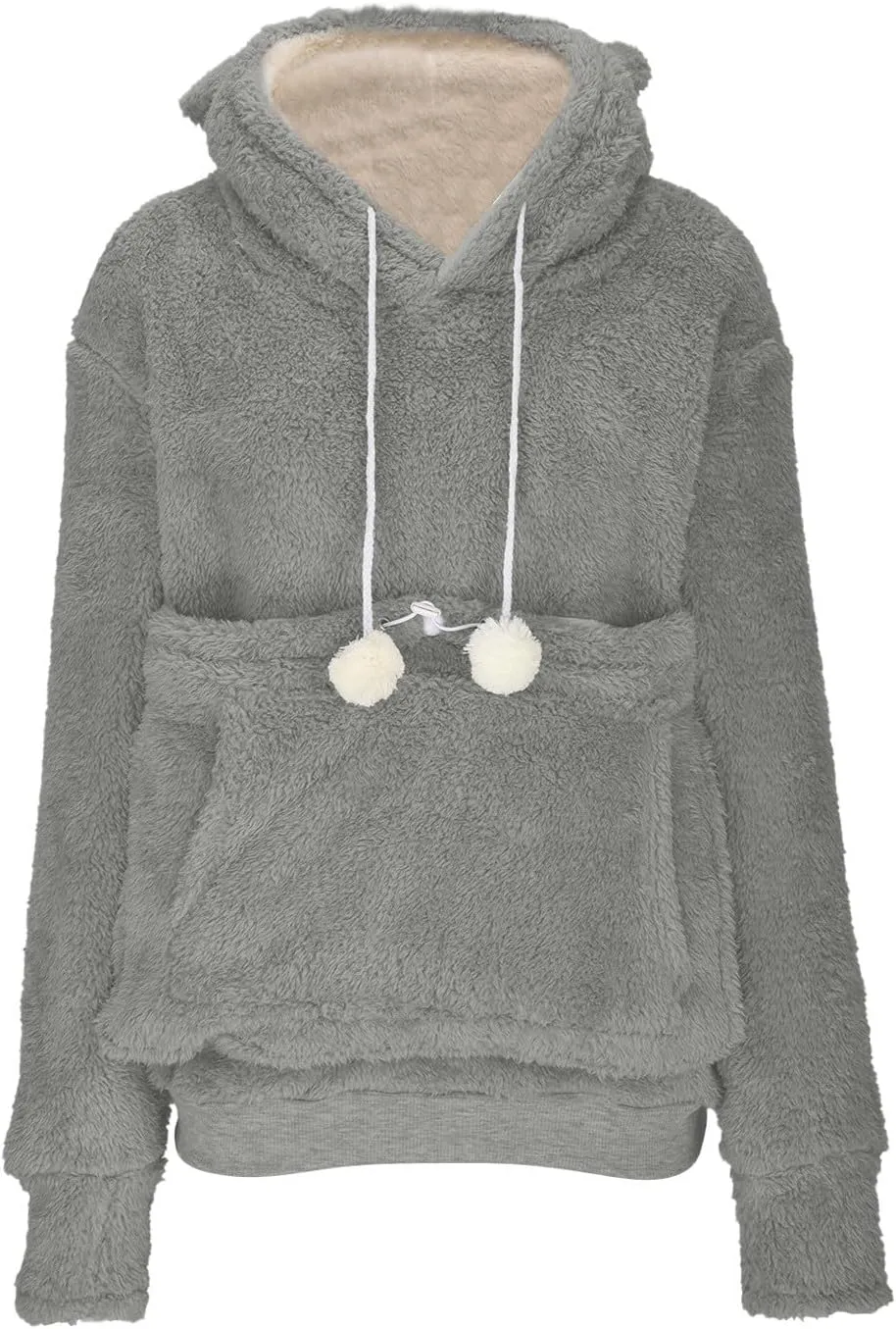 Unisex Fleece pet Cat Small Day Pouch Hoodie Carrier Holder Carrying Sweatshirt Pouch Hoodie Kangaroo Pocket