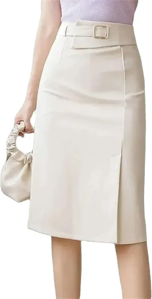 Women High Waist Pencil Skirts Korean Fashion Stretch Bodycon Skirts Casual Slim Midi Skirts