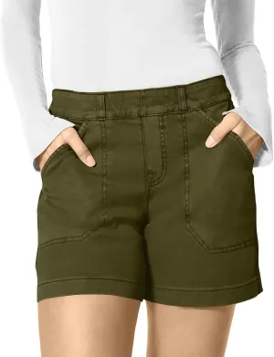 Women Stretch Twill Shorts Summer Casual Bermuda Shorts Pull On Chino Shorts Elastic High Waisted Stretchy Jean Shorts Regular Fit Denim Shorts Plus Size Hiking Shorts with Pockets Shorts for Women