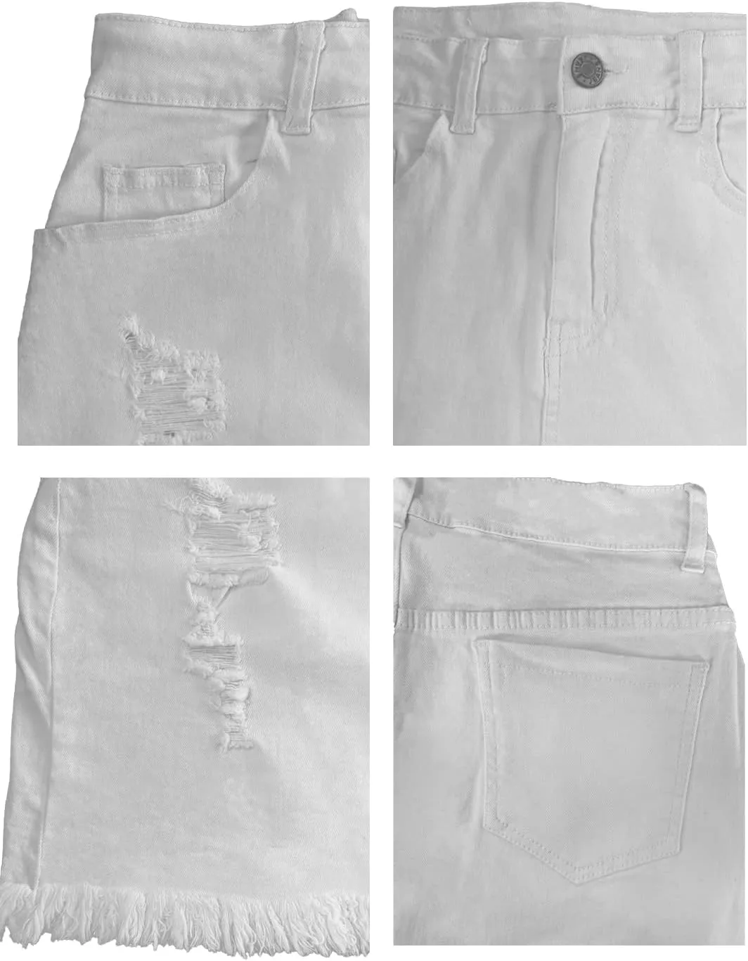 Women’s Bodycon Denim Mini Skirt High Waist Casual Washed Frayed Stretchy Jean Skirts with Pocket for Women