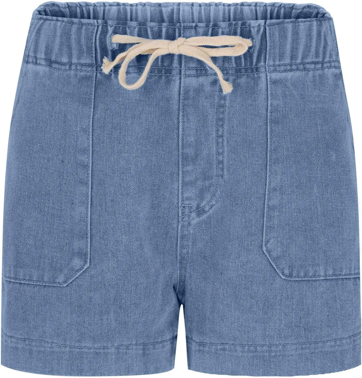 Women's Casual Fashion Denim Shorts High Waisted Short Jeans Stretchy Drawstring Elastic Waist Shorts