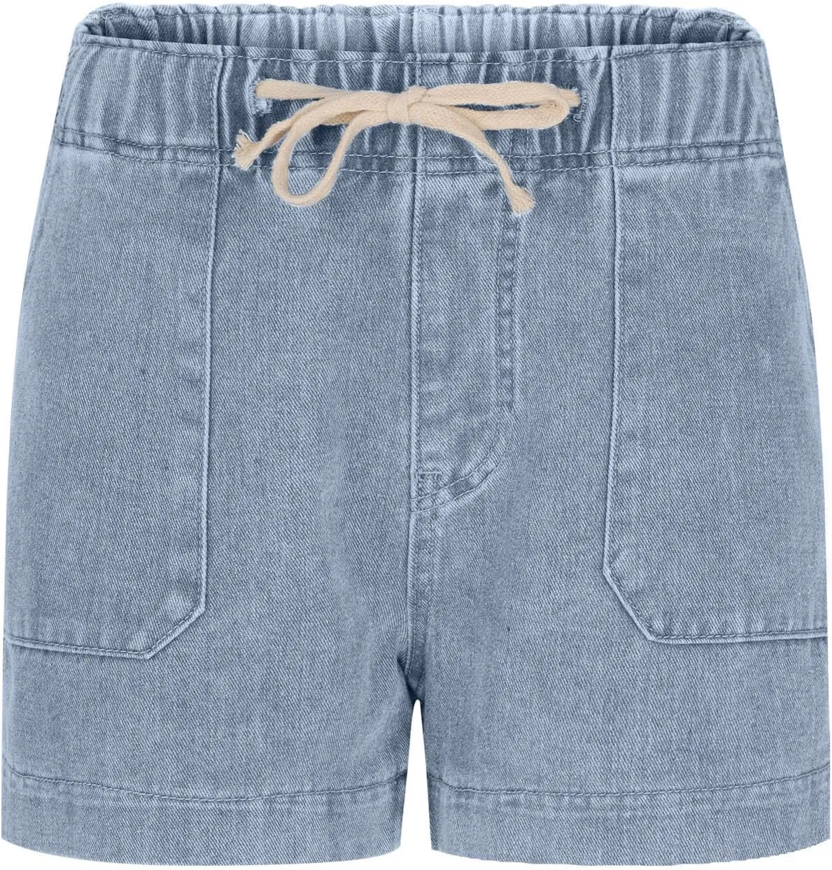 Women's Casual Fashion Denim Shorts High Waisted Short Jeans Stretchy Drawstring Elastic Waist Shorts