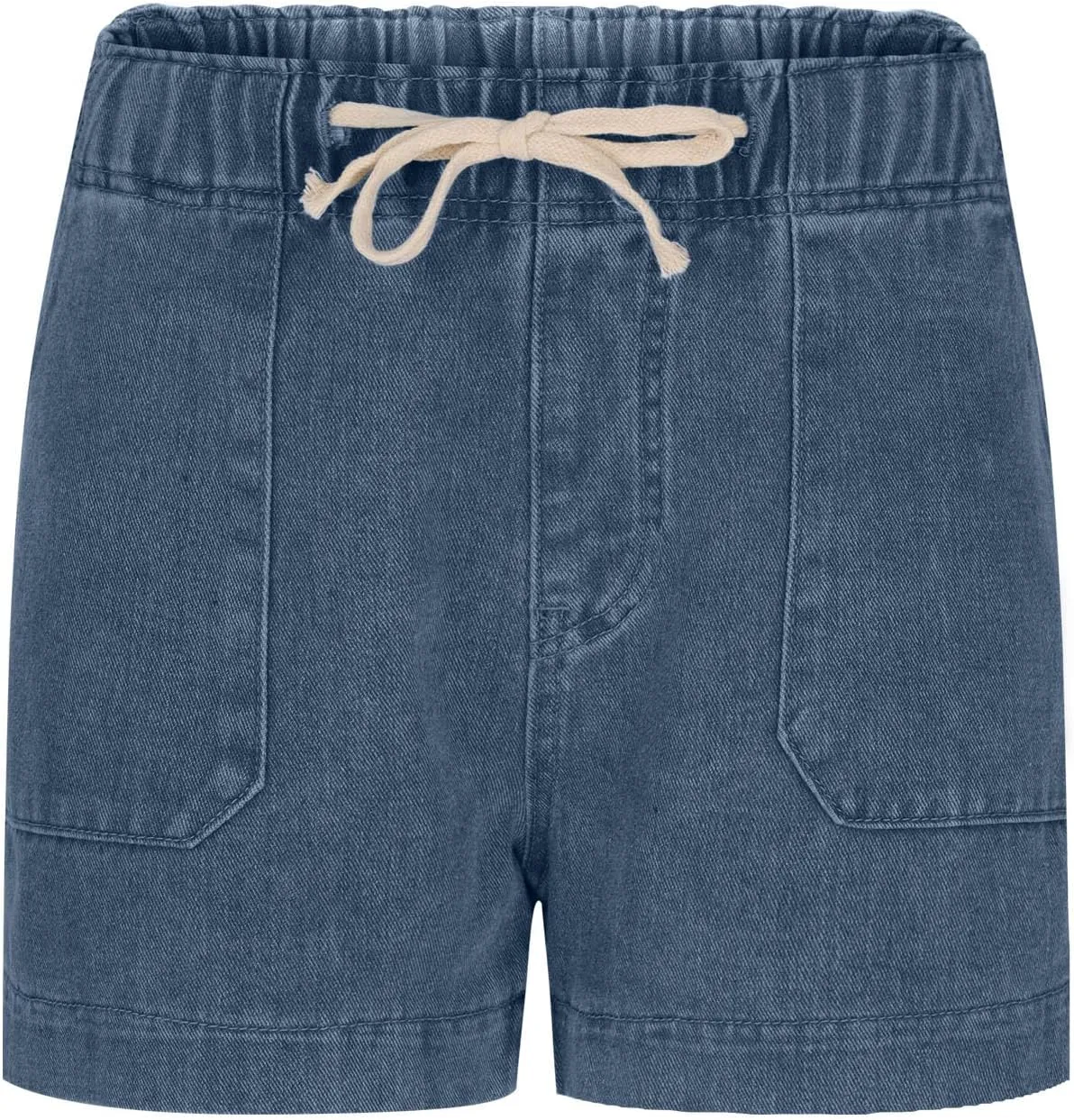 Women's Casual Fashion Denim Shorts High Waisted Short Jeans Stretchy Drawstring Elastic Waist Shorts